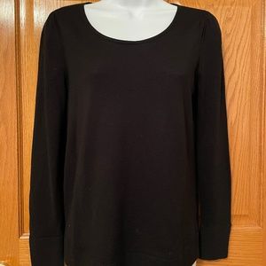 Talbots Black Merino Wool Sweater